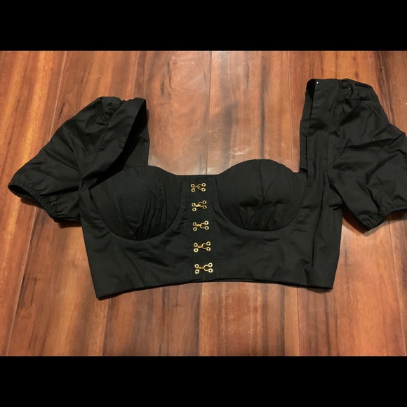 🚫SOLD🚫Fashion Nova Crop Hooked Bustier - Picture 4 of 6